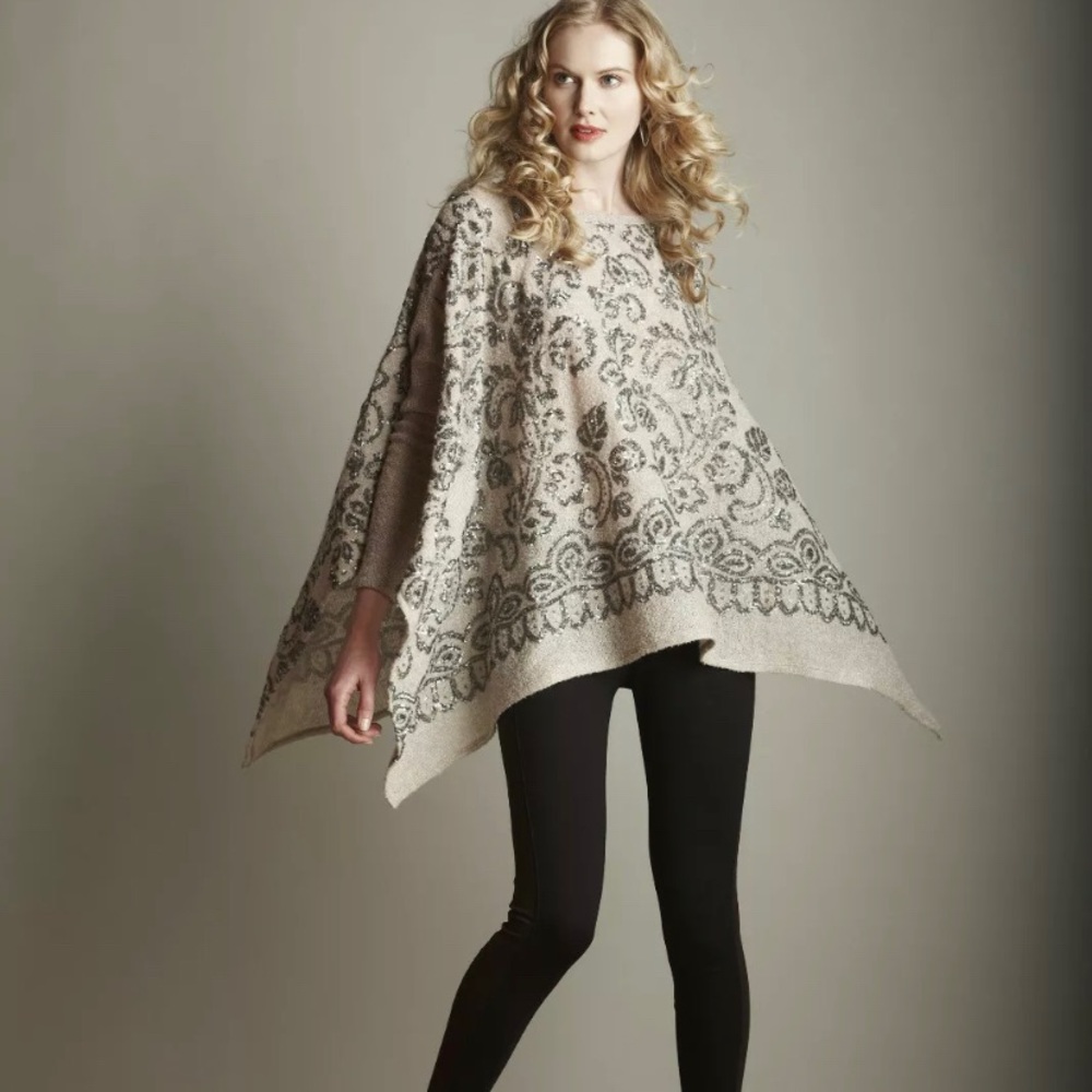 Sequin sweater/cape XS